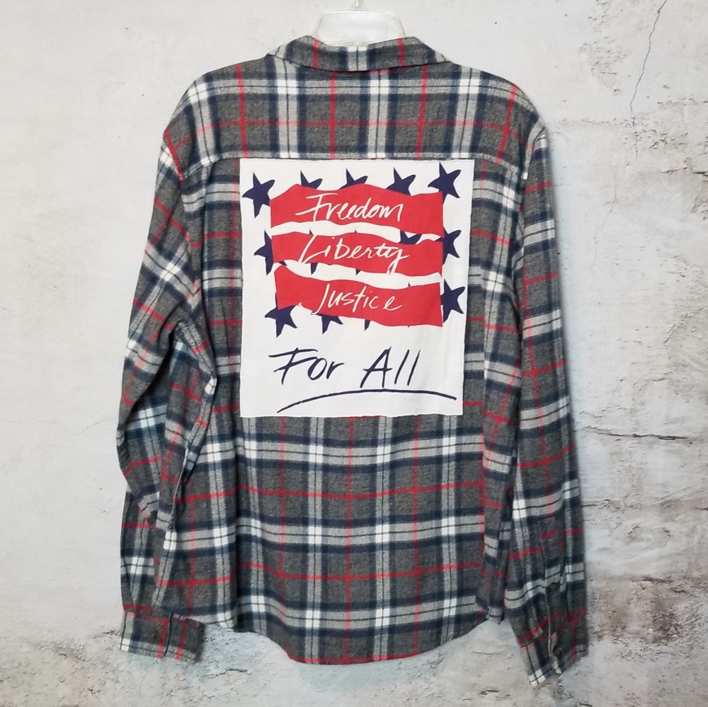 Upcycled USA Flannel Shirt